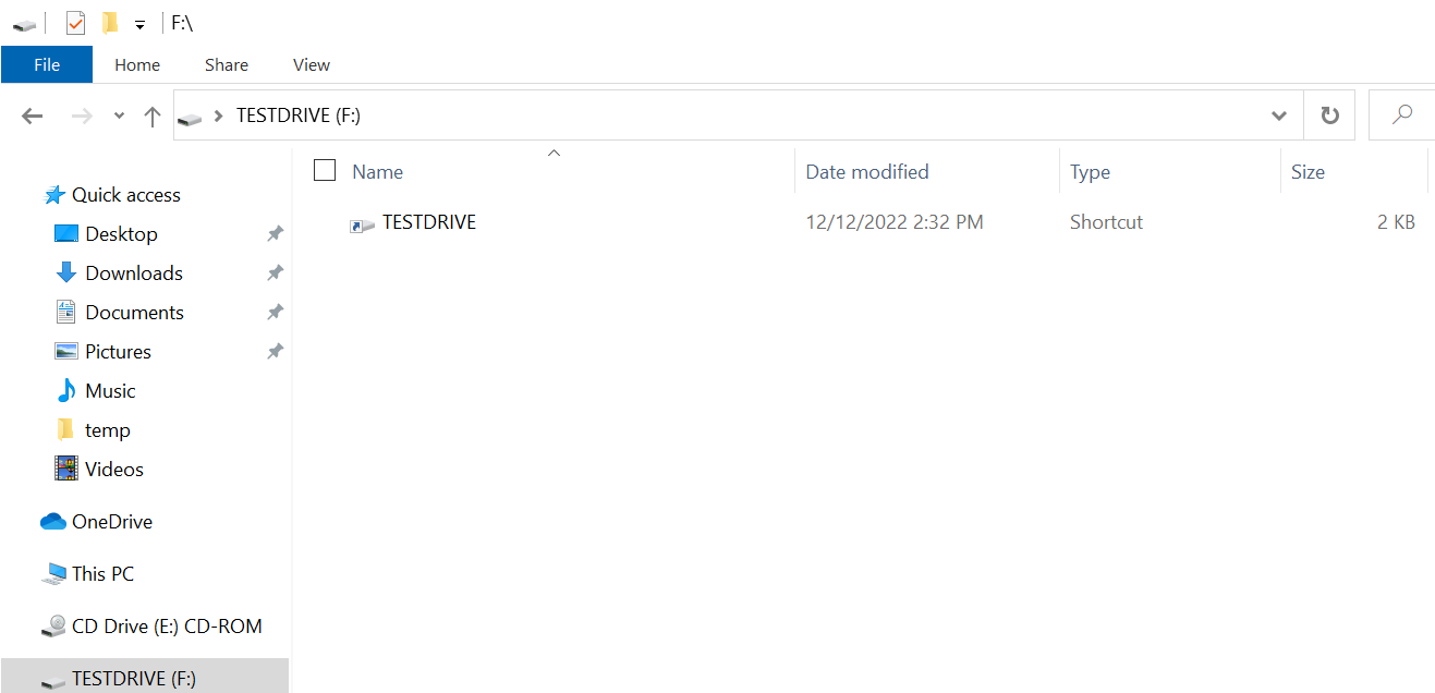 Image 8 is a screenshot of Windows Explorer showing the infected USB drive. Show hidden files is not enabled in this instance.
