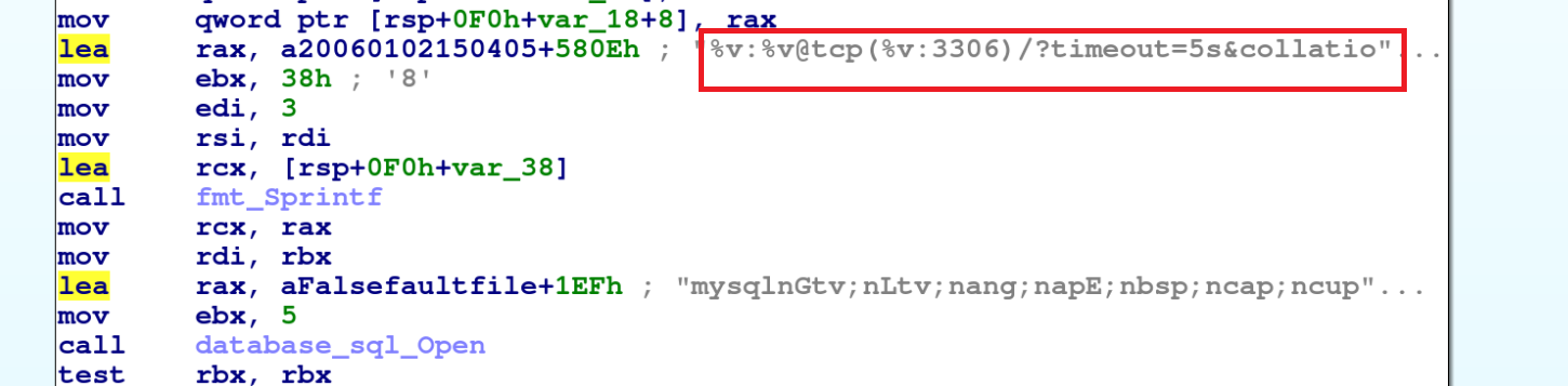 画像11はGoBruteforcerのMySqlへのping送信をハイライトしたスクリーンショットです。