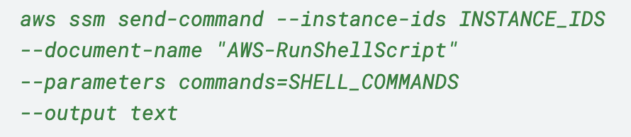 Image 13 is a screenshot of how compute instance commands are executed in Amazon Web Services.