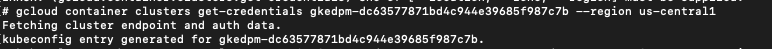 A screenshot of a few lines of code in a terminal window. White text on a black background.